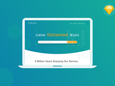 Music Landing Page Design branding front end music app ui ux design web web design