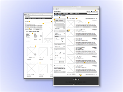 Wedding Directory Wireframes domain planning ux design wedding wireframes