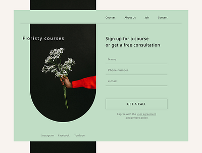 Floristy courses dailylogochallenge dailyui dailyui 001 design flower