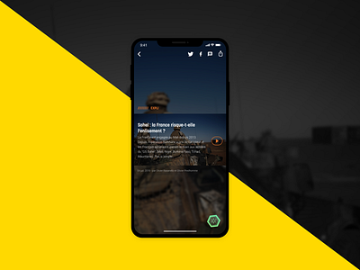 Video page for a mobile news application app design application design mobile icons interface iphonex media mobie news news app share sketch ui ui design ux ux design