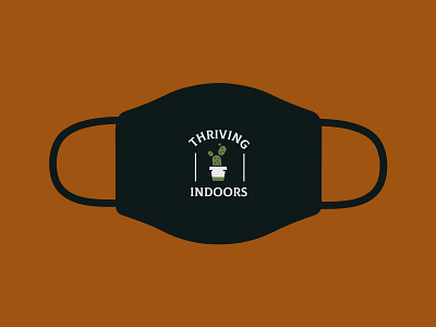 Stay Indoors Plants - Cactus 2d adobe illustrator awesomemerch cactus covid covid19 daily design illustration indoor mask plants