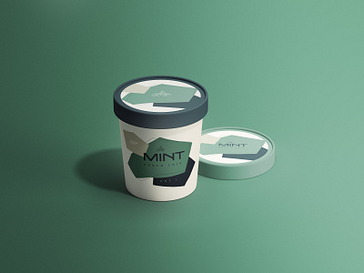 Mint Choco Chip 3d adobe illustrator daily design dribbbleweeklywarmup flavour ice cream identity minimal mint mockup packagedesign packaging weekly warm up