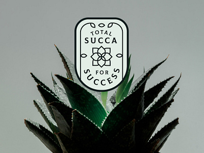Total Succa 2d adobe illustrator crest daily design flower houseplants label logo minimal photography seal success succulents typography