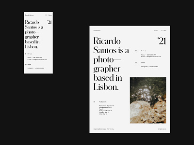 Ricardo Santos portfolio branding content creation content design design editorial editorial design fashion layout photography typography ui web website