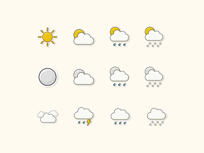 Weather icons 🌦 app icon icon set icons icons pack illustration logo ui weather website