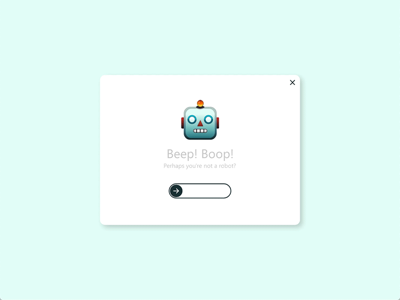 DailyUI #016 - Pop-Up 🤖➡ animation app authentication daily ui daily ui 016 drag emoji ios loading popup robot swipe ui ux web website