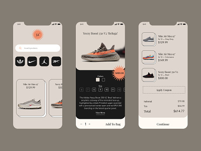 32° — Branding & UI/UX adobe xd animation app design app inspiration branding checkout ecommerce app product page product view shoe app shop page ui inspiration ui interaction ui screens ui trends ui ux xd yeezy