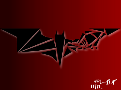 Shattered Bat ai design icon illustration logo re design