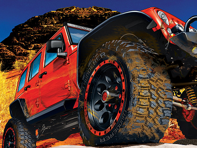 Thunderer Jeep Digital Retouching