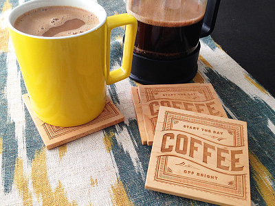 Coffee Laser Etched Coasters coasters coffee laser etched wood