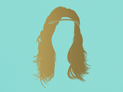 Hair Illustrations branding design gold hair hairstyles illustration salon