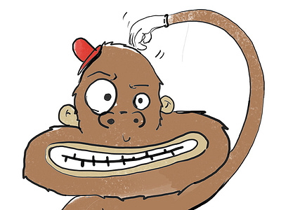 Mono Loko charactedesign crazy digital illustration illustration loco monkey mono photoshop