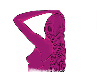 Deep Purple ! digital illustration drawing girl illustration lineart naked people sketchbookpro