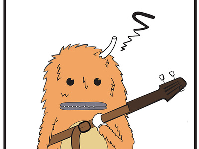 Furry Monster banjo charactedesign digital illustration furry illustration illustrator monster sketch