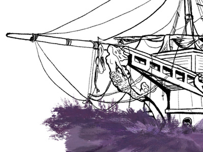 Old Ship caravel digital illustration drawing illustration lineart old photoshop sea ship sketch traveling
