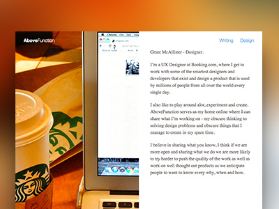 Thinking of something new... coffee design laptop light new portfolio type typekit
