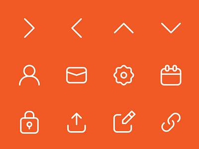 Learning Icon Design design icon learning line orange white