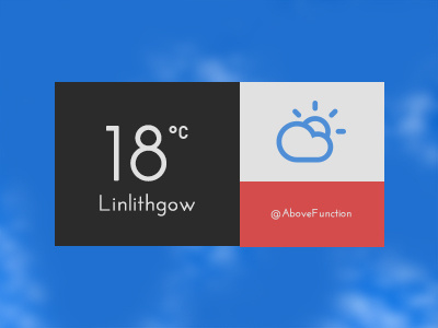 Weather Widget UI blue red weather