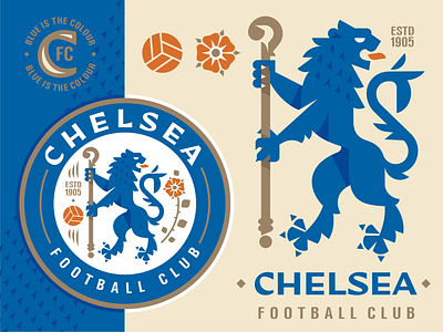 Chelsea @davewi11 blue design emblem england football illustration lion logo london mifa2020 mifa2020 premier league premierleague vector