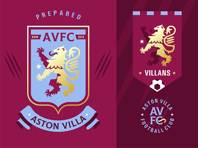 AVFC astonvillafc avfc design emblem football illustration lion logo premier league vector