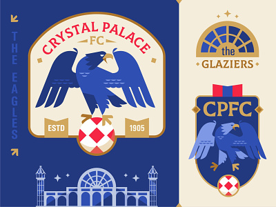 Crystal Palace FC crystalpalace crystalpalacefc design eagle emblem england flat football geometry illustration logo palace premier league vector