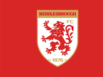 Middlesbrough Football Club redesign concept branding championship character coatofarms design emblem england flat football geometricart illustration leo lion logo middlesbrough middlesbrough football club vector