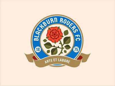 Blackburn Rovers FC blackburnrovers branding championship coatofarms design emblem england flower football geometricart geometricdesign illustration lancashire logo rose rovers theriversiders vector