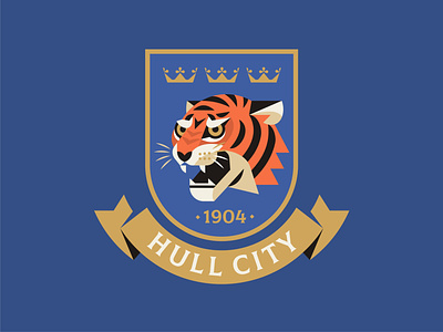 Hull City AFC behance championship character coatofarms design emblem england football geometricart geometricillustration graphic design hullcity illustration logo tiger vector