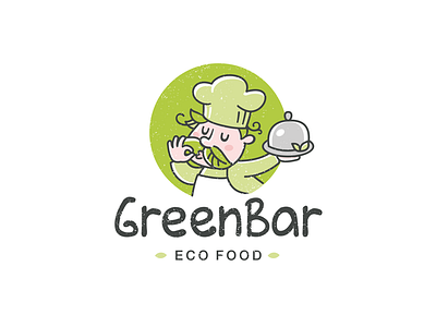Greenbar character design ecofood illustration logo