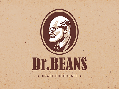 Dr.Beans chocolate design illustration logo vintage