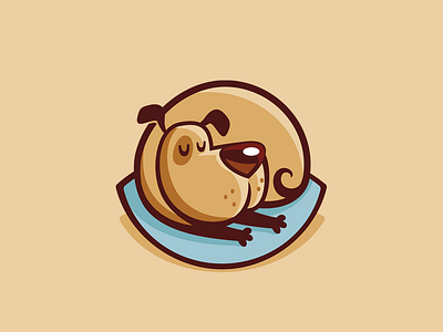 Dogwood character design dog furniture illustration logo pet