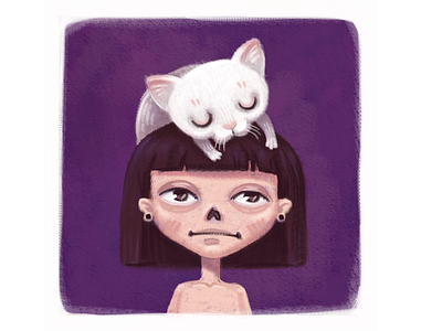 Me & cat cat character design illustration