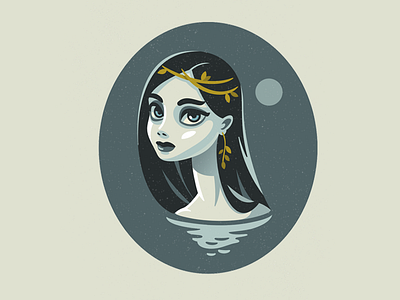 Mermaid character design illustration logo mermaid sea vector