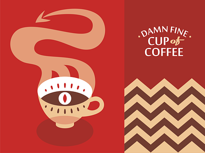 TP coffee coffe design emblem illustration logo twin peaks vector
