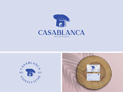 Casablanca logo bakery logo branding cake casablanca delicatessen design homemade icon illustrator logo logodesign logomark vector