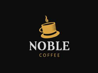 Noble coffee logo coffee design hat illustration logo noble ui vector