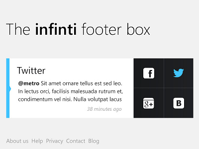 METPO Footer design footer infiniti box metro psd segoe template web design