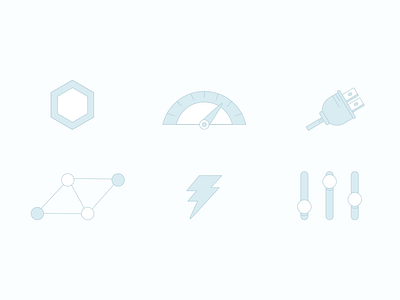 Light Icons data electricity gauage icon icon set illustration pictogram