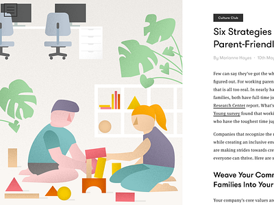 Parent Friendly Workplace Illustration