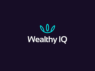 Wealthy IQ abstract brand branding branding agency clean design financial freedom logo modern money secure service software wealth