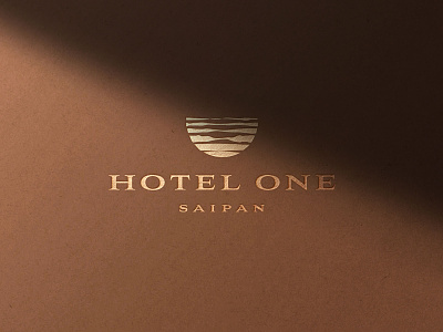 Hotel One - Saipan asbtract beach clean design gold hotel logo luxuy saipan sea sophisticated sunset vector