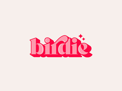 Birdie brand branding design feminine logo modern nails retro vintage