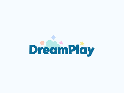 Dreamplay branding childish children clean colorful fun playful simple vector