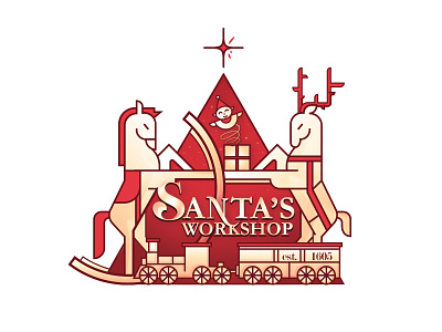 Santa's Workshop Stencil - Create Christmas Signs - Christmas Stencils