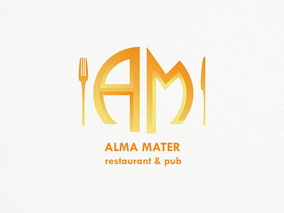 Alma Mater alma mater cafeteria fork logo plate pub restaurant school university