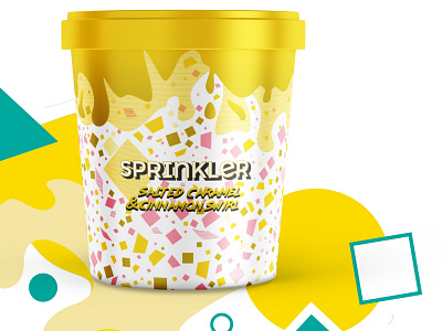 Sprinkler Tube 80s style bold color brand identity branding flavors graphicdesign icecream illustration logo packaging packagingdesign sprinkler sweets tubular vector
