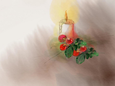 Candle in the wind artwork candle christmas colours drawing event fruit ipad joyful peaceful pencil plant sketch