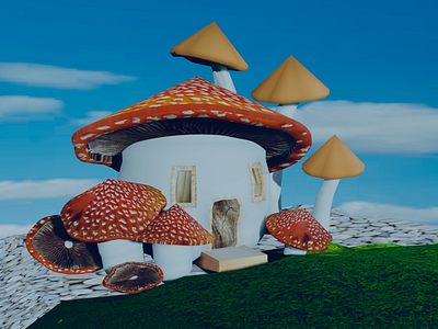 3D mushrooms 3d animation cartoon mac mushrooms rendering textures uv mapping windows