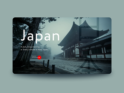 Japan - Nara blue concept culture dailyui 003 design exploration figma gray interface japanese minimal typography ui ux web webdesign website