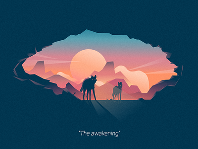 The awakening brand design eye eye wolf hero illustration logo maned wolf manedwolf marca wolf